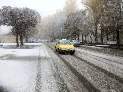 رگبار برف و باران در راه اردبیل، گیلان