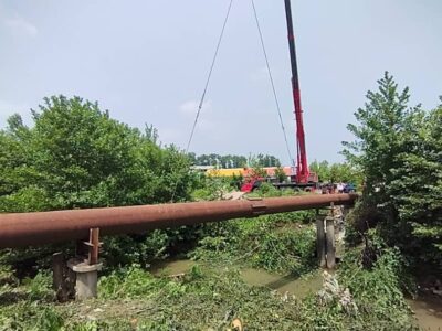 ترمیم مجرای آب کشاورزی 3 روستای فومن در کمتر از48