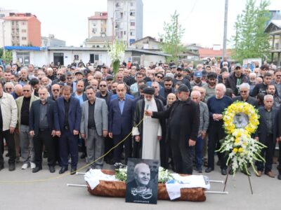 مراسم تشییع بهمن صالح‌نیا در بندرانزلی برگزار شد