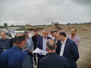 نظارت میدانی مدیرعامل منطقه آزاد انزلی از پروژه‌های عمرانی