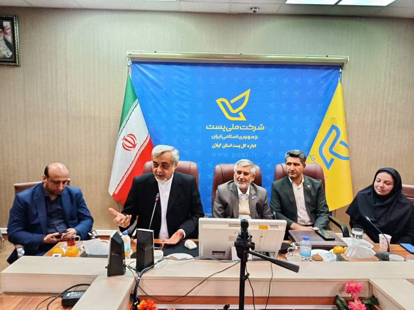 فرماندار رشت در آیین تودیع و معارفه مدیرکل شرکت پست گیلان