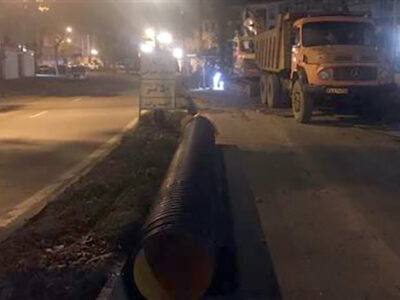 آغاز عملیات لوله‌گذاری شبکه فاضلاب بهداشتی در بلوار سمیه گلسار رشت