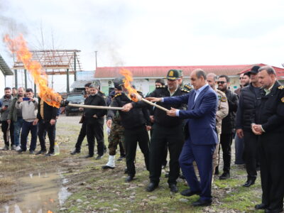 با حضور استاندار و فرمانده انتظامی؛ یک تن مواد مخدر در گیلان امحا شد