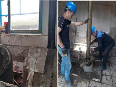 اورهال اسكروپمپ فخب رشت و افزایش ظرفیت آبرسانی نهزم شفت انجام شد