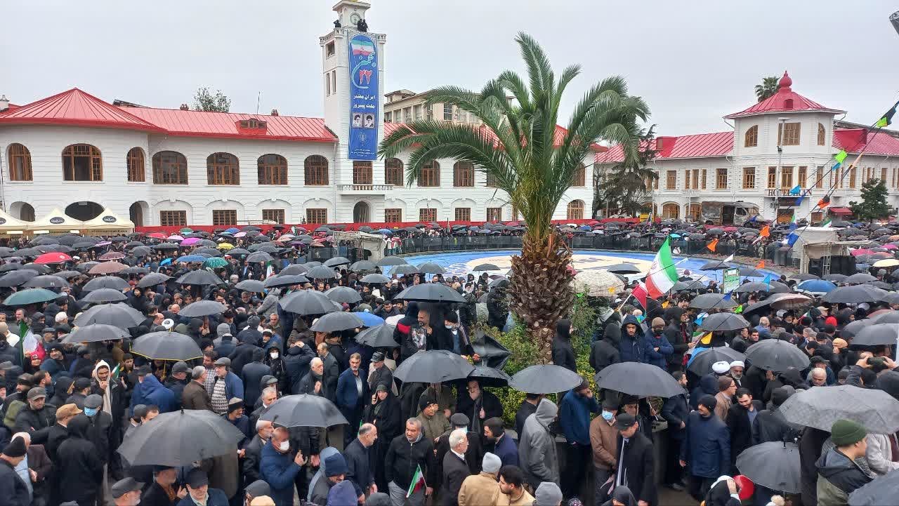 خروش گیلان در ۲۲ بهمن؛ راهپیمایی باشکوه زیر چتر وحدت