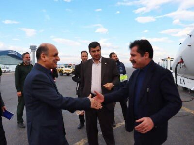 با استقبال استاندار؛ معاون رئیس‌جمهور در امور توسعه روستایی وارد گیلان شد