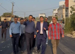 آغاز آسفالت مسیر میدان نبوت به درفک و گلزاران رشت