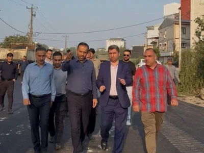 آغاز آسفالت مسیر میدان نبوت به درفک و گلزاران رشت